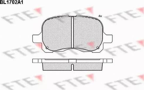 FTE BL1702A1 - Kit de plaquettes de frein, frein à disque cwaw.fr