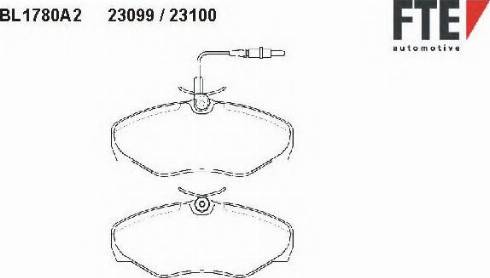 FTE BL1780A2 - Kit de plaquettes de frein, frein à disque cwaw.fr