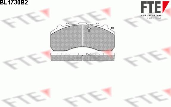 FTE BL1730B2 - Kit de plaquettes de frein, frein à disque cwaw.fr