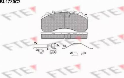 FTE BL1730C2 - Kit de plaquettes de frein, frein à disque cwaw.fr