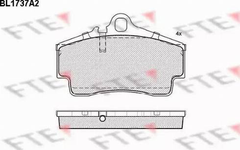 FTE BL1737A2 - Kit de plaquettes de frein, frein à disque cwaw.fr