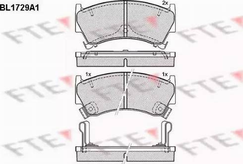 FTE BL1729A1 - Kit de plaquettes de frein, frein à disque cwaw.fr