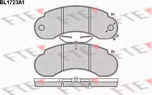 FTE BL1723A1 - Kit de plaquettes de frein, frein à disque cwaw.fr