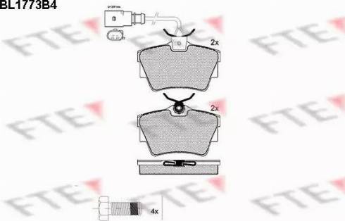 FTE BL1773B4 - Kit de plaquettes de frein, frein à disque cwaw.fr