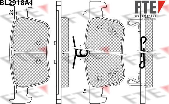 FTE BL2918A1 - Kit de plaquettes de frein, frein à disque cwaw.fr