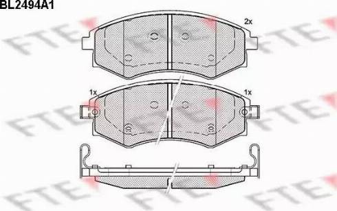 FTE BL2494A1 - Kit de plaquettes de frein, frein à disque cwaw.fr