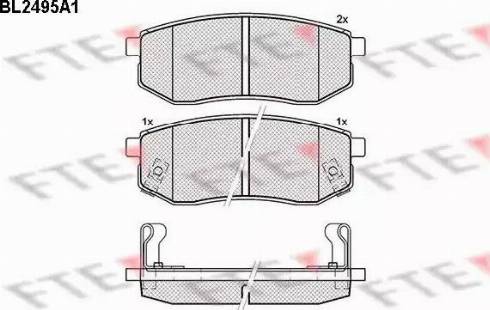 FTE BL2495A1 - Kit de plaquettes de frein, frein à disque cwaw.fr