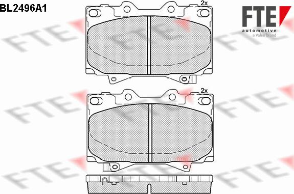 FTE BL2496A1 - Kit de plaquettes de frein, frein à disque cwaw.fr