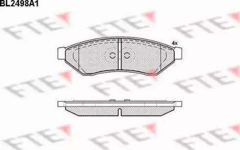 FTE BL2498A1 - Kit de plaquettes de frein, frein à disque cwaw.fr