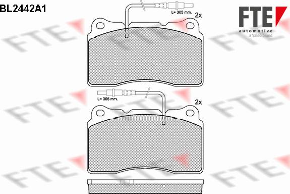 FTE BL2442A1 - Kit de plaquettes de frein, frein à disque cwaw.fr