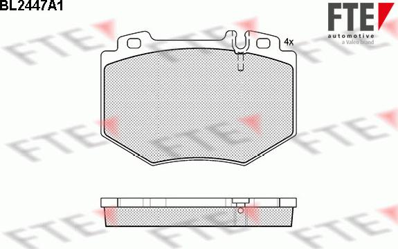 FTE BL2447A1 - Kit de plaquettes de frein, frein à disque cwaw.fr