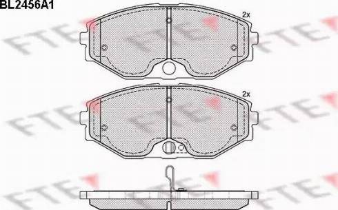 FTE BL2456A1 - Kit de plaquettes de frein, frein à disque cwaw.fr