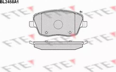 FTE BL2458A1 - Kit de plaquettes de frein, frein à disque cwaw.fr