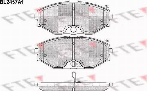 FTE BL2457A1 - Kit de plaquettes de frein, frein à disque cwaw.fr