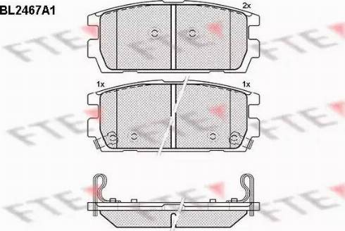 FTE BL2467A1 - Kit de plaquettes de frein, frein à disque cwaw.fr