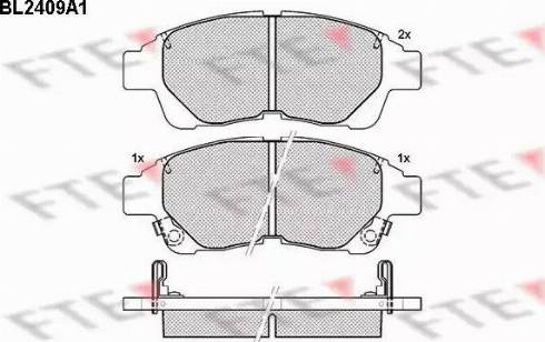 FTE BL2409A1 - Kit de plaquettes de frein, frein à disque cwaw.fr