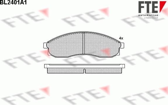 FTE BL2401A1 - Kit de plaquettes de frein, frein à disque cwaw.fr