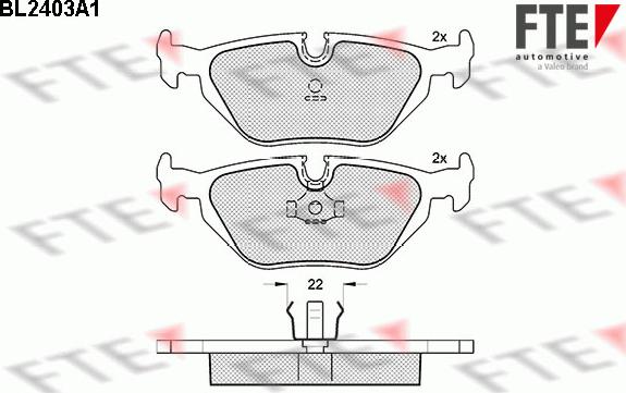 FTE BL2403A1 - Kit de plaquettes de frein, frein à disque cwaw.fr