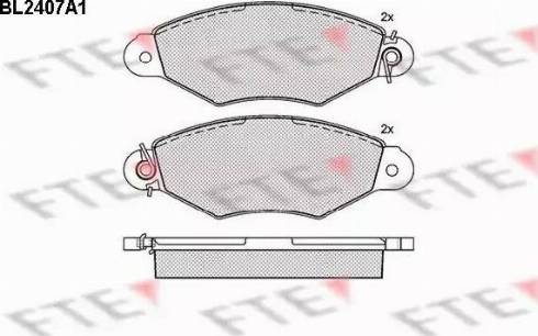 FTE BL2407A1 - Kit de plaquettes de frein, frein à disque cwaw.fr