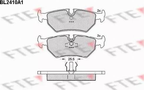 FTE BL2410A1 - Kit de plaquettes de frein, frein à disque cwaw.fr