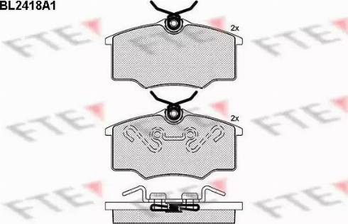 FTE BL2418A1 - Kit de plaquettes de frein, frein à disque cwaw.fr