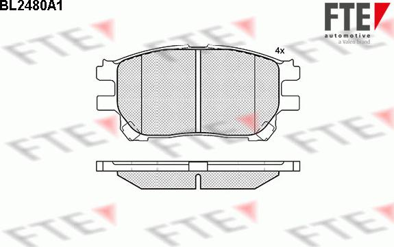 FTE BL2480A1 - Kit de plaquettes de frein, frein à disque cwaw.fr