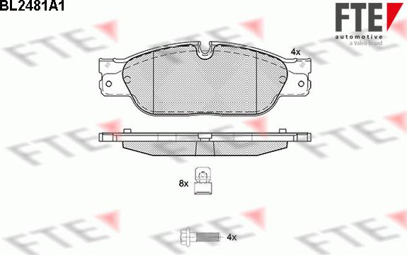 FTE BL2481A1 - Kit de plaquettes de frein, frein à disque cwaw.fr