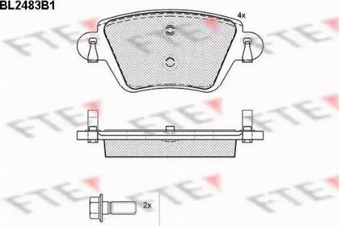 FTE BL2483B1 - Kit de plaquettes de frein, frein à disque cwaw.fr