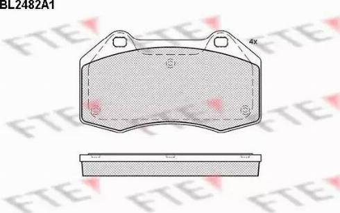 FTE BL2482A1 - Kit de plaquettes de frein, frein à disque cwaw.fr