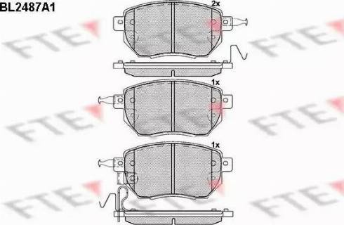 FTE BL2487A1 - Kit de plaquettes de frein, frein à disque cwaw.fr