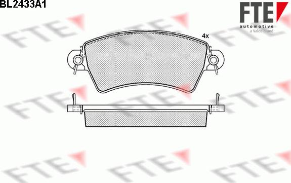 FTE BL2433A1 - Kit de plaquettes de frein, frein à disque cwaw.fr