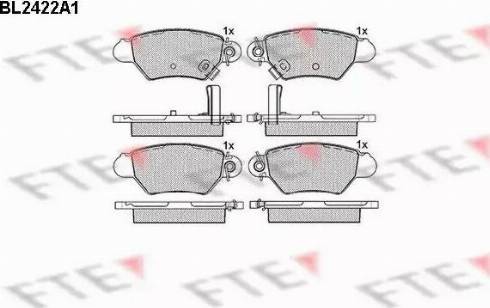 FTE BL2422A1 - Kit de plaquettes de frein, frein à disque cwaw.fr