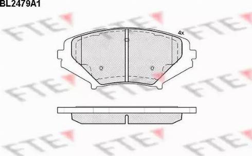 FTE BL2479A1 - Kit de plaquettes de frein, frein à disque cwaw.fr