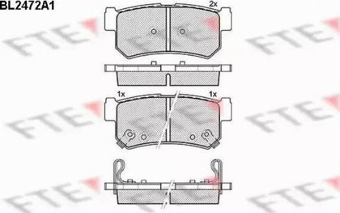 FTE BL2472A1 - Kit de plaquettes de frein, frein à disque cwaw.fr