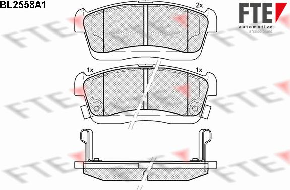 FTE BL2558A1 - Kit de plaquettes de frein, frein à disque cwaw.fr