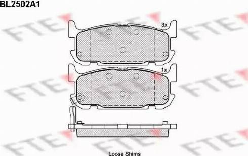 FTE BL2502A1 - Kit de plaquettes de frein, frein à disque cwaw.fr