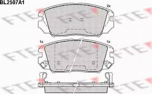 FTE BL2507A1 - Kit de plaquettes de frein, frein à disque cwaw.fr