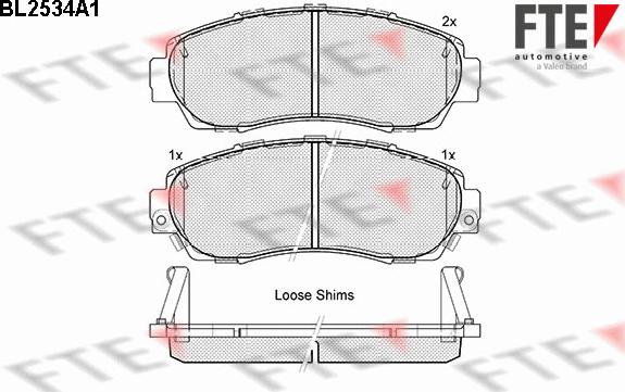 FTE BL2534A1 - Kit de plaquettes de frein, frein à disque cwaw.fr