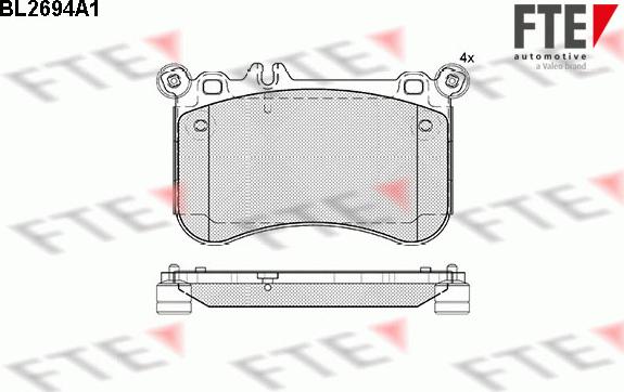 FTE BL2694A1 - Kit de plaquettes de frein, frein à disque cwaw.fr