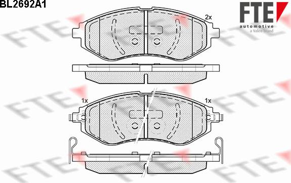 FTE BL2692A1 - Kit de plaquettes de frein, frein à disque cwaw.fr