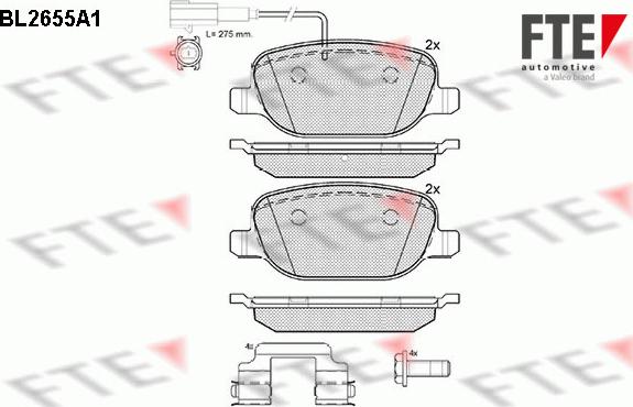 FTE BL2655A1 - Kit de plaquettes de frein, frein à disque cwaw.fr