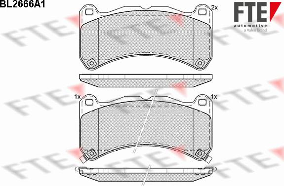 FTE BL2666A1 - Kit de plaquettes de frein, frein à disque cwaw.fr