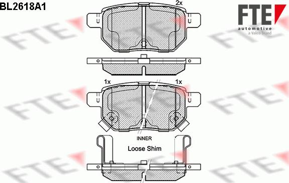 FTE BL2618A1 - Kit de plaquettes de frein, frein à disque cwaw.fr