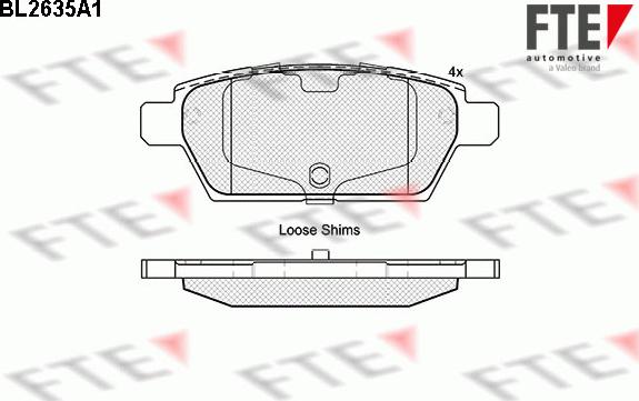 FTE BL2635A1 - Kit de plaquettes de frein, frein à disque cwaw.fr