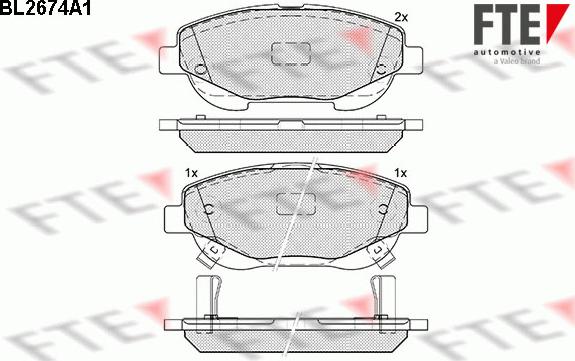 FTE BL2674A1 - Kit de plaquettes de frein, frein à disque cwaw.fr