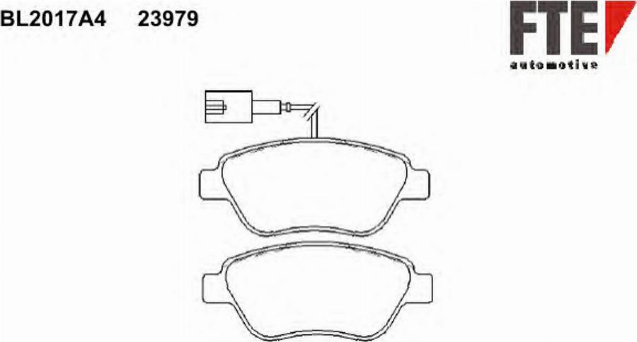 FTE BL2017A4 - Kit de plaquettes de frein, frein à disque cwaw.fr