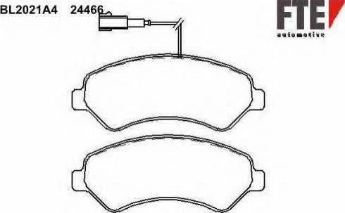 FTE BL2021A4 - Kit de plaquettes de frein, frein à disque cwaw.fr