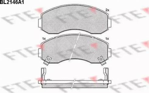 FTE BL2146A1 - Kit de plaquettes de frein, frein à disque cwaw.fr