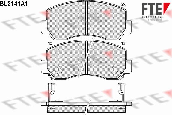 FTE BL2141A1 - Kit de plaquettes de frein, frein à disque cwaw.fr