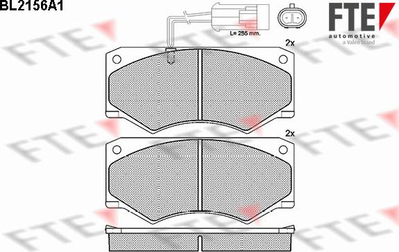 FTE BL2156A1 - Kit de plaquettes de frein, frein à disque cwaw.fr